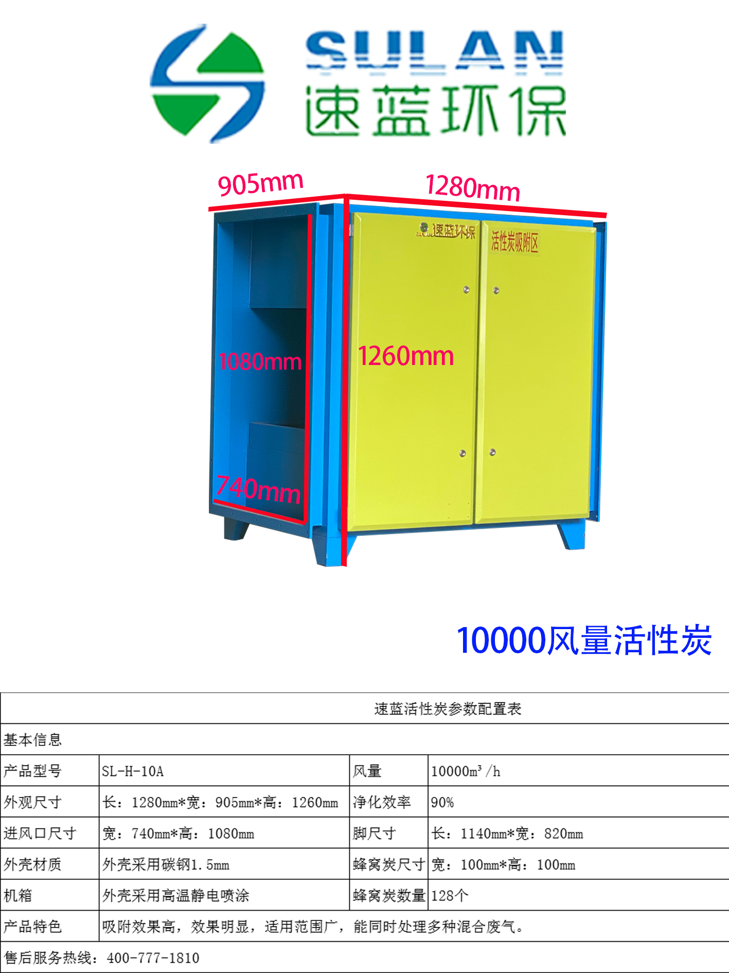 10000風量活性炭設備